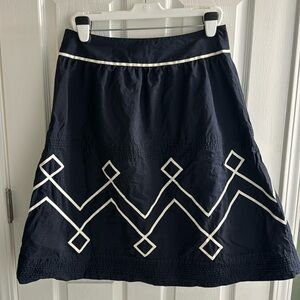 Loft Navy A-Line Skirt